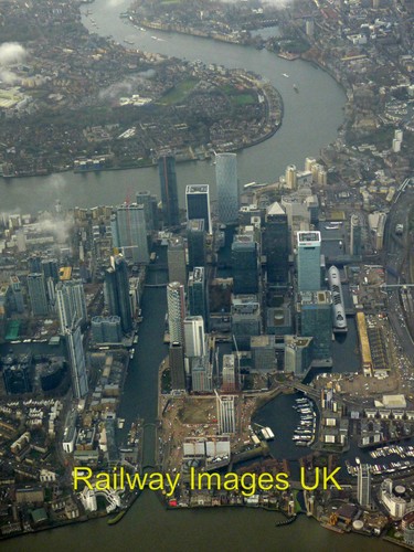 Aerial photo canary wharf - -,