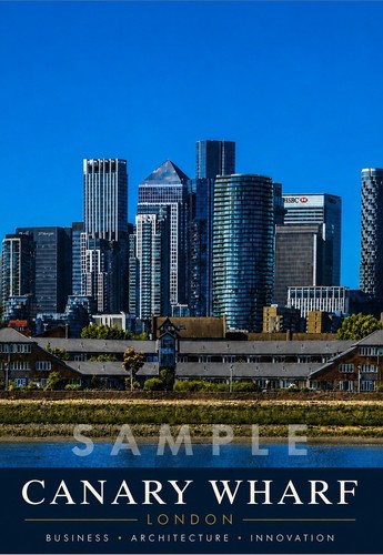 Canary wharf from across - canary,