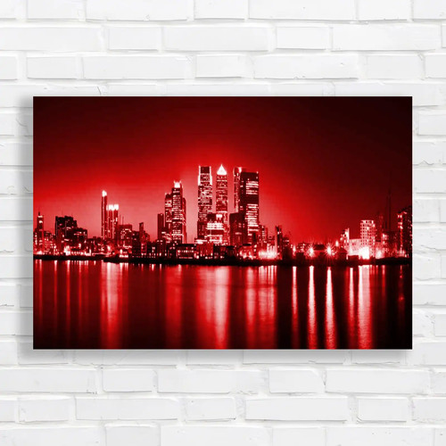Canary wharf london red canvas - canary,